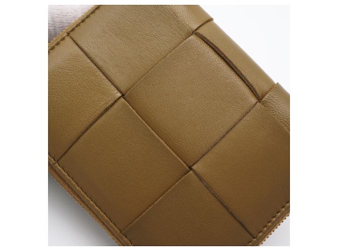 Cartera bi-fold con cremallera Cassette de Bottega Veneta Castaño - vista 3