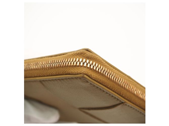 Cartera bi-fold con cremallera Cassette de Bottega Veneta Castaño - vista 8