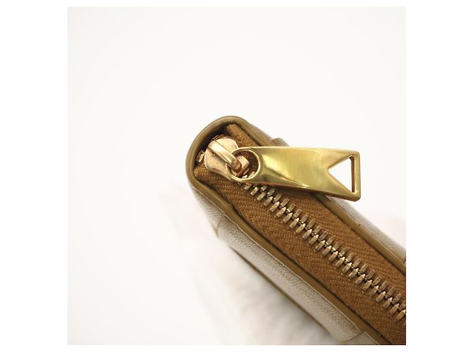 Cartera bi-fold con cremallera Cassette de Bottega Veneta Castaño - vista 9