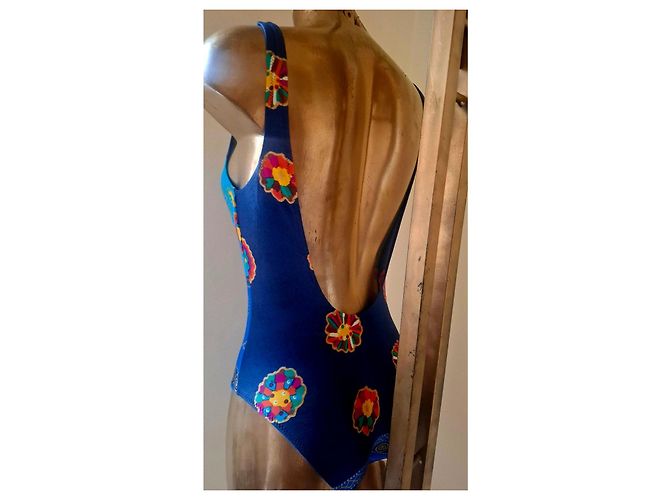 Autre Marque Liberti Beachwear einteiliger Badeanzug in Blau mit Blumenprint - Ansicht 9