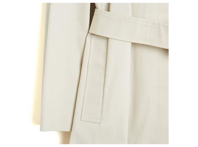 Burberry JW Anderson Impermeable FR36 38 Trench Coat de Algodón con Volantes y Cinturón Beige UK8 US4 - vista 3