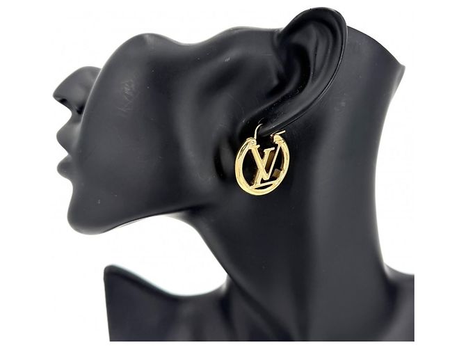 Orecchini Louise LV Circle da donna Louis Vuitton D'oro - vista 2