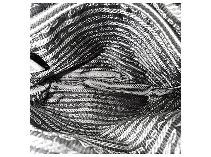 Borsa a tracolla in nylon nero Prada - vista 4