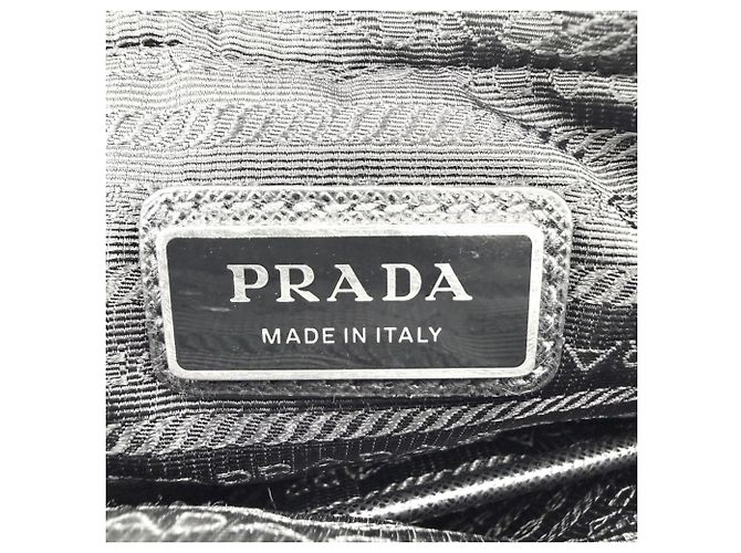 Borsa a tracolla in nylon nero Prada - vista 5