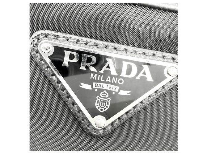 Borsa a tracolla in nylon nero Prada - vista 6