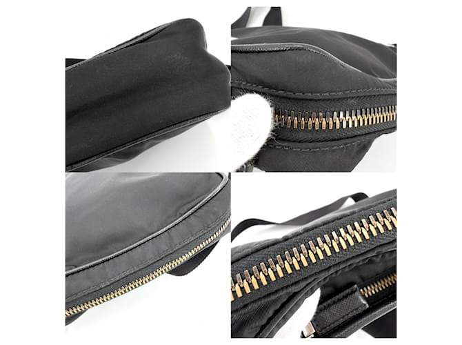 Borsa a tracolla in nylon nero Prada - vista 7