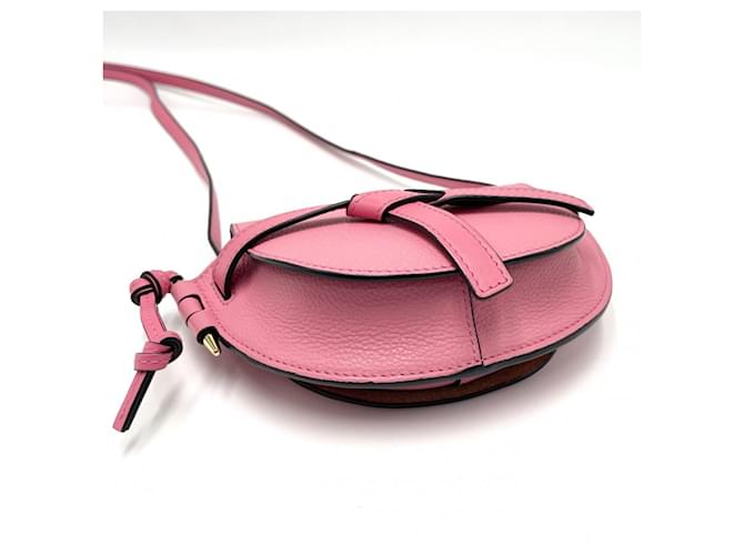 Mini borsa a tracolla Loewe Anagram Gate Rosa - vista 3