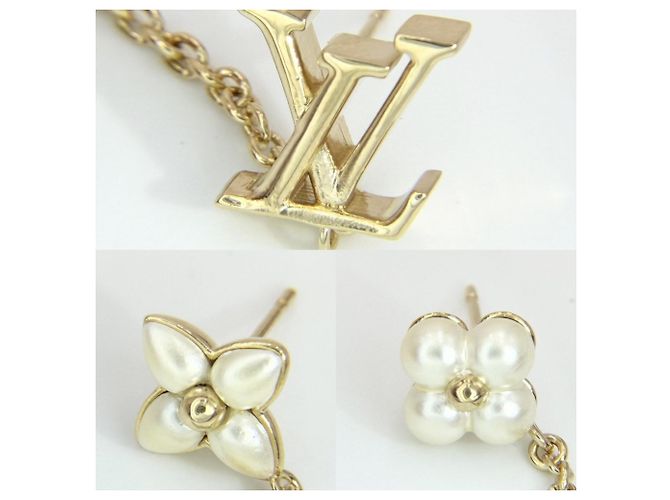 Louis Vuitton Ohrstecker in Gold und Weiß für Damen Golden - Ansicht 8