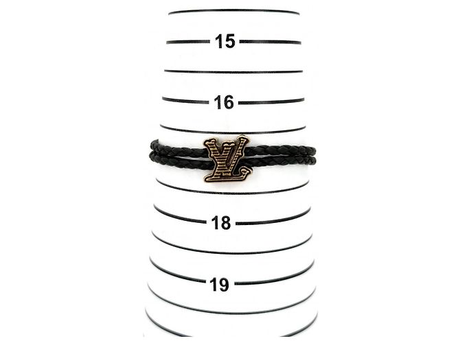 Bracciale Charm Monogram LV Rodeo da uomo Louis Vuitton Nero D'oro - vista 5