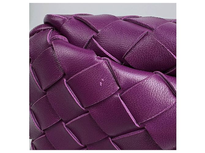 Borsa Tote Bottega Veneta Campana Medium Intrecciato Porpora - vista 3