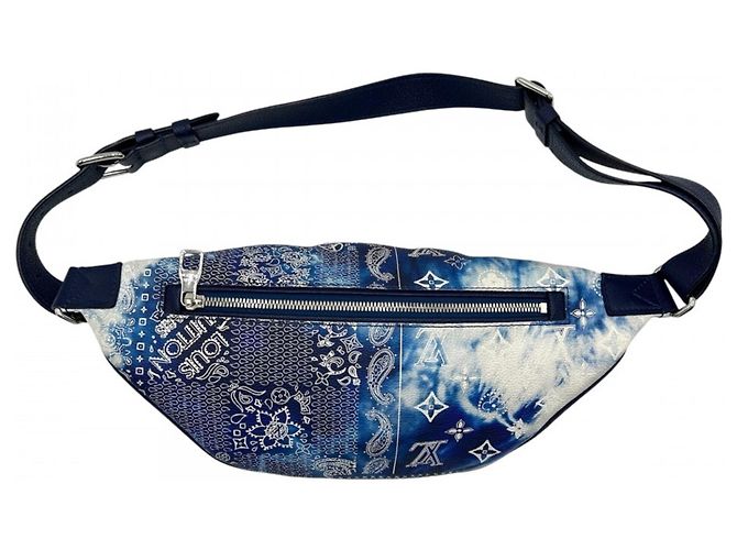 Marsupio Louis Vuitton Monogram Bandana Discovery PM da uomo Blu - vista 2