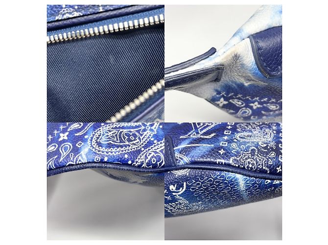 Marsupio Louis Vuitton Monogram Bandana Discovery PM da uomo Blu - vista 7