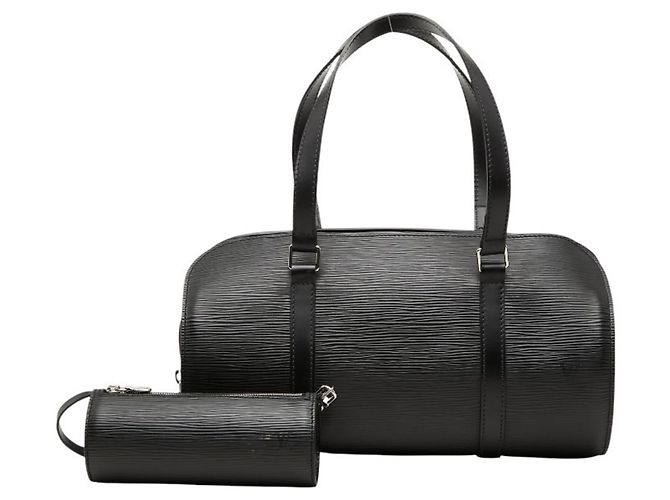 Borsa Louis Vuitton Epi Soufflot Nero - vista 9