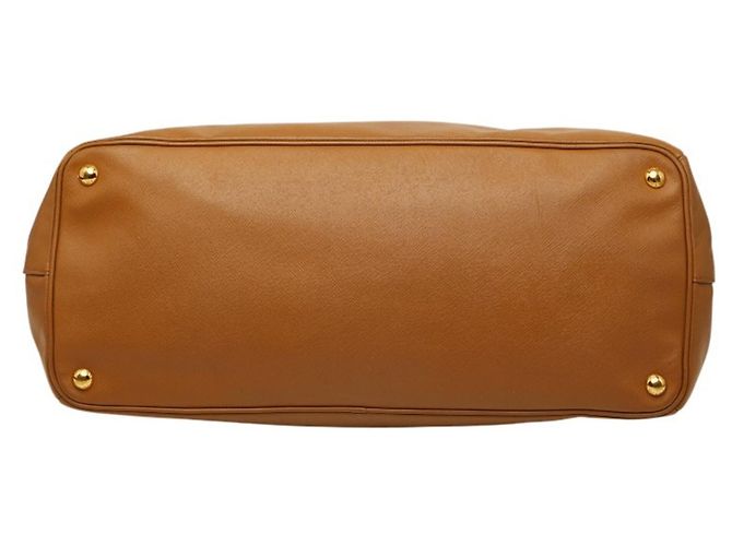 Borsa Tote con Placca Logo Triangolo Prada Marrone - vista 3