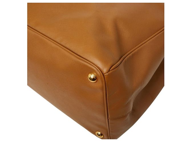 Borsa Tote con Placca Logo Triangolo Prada Marrone - vista 4