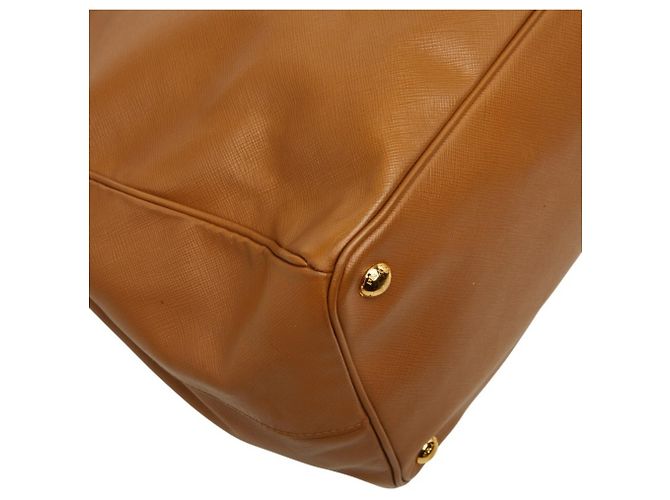 Borsa Tote con Placca Logo Triangolo Prada Marrone - vista 5