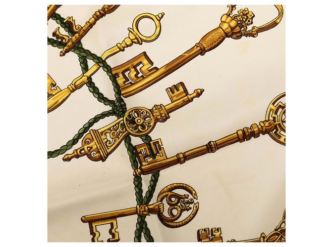 Hermès Hermes Carre 90 LES CLES THE KEYS Lenço de seda Vermelho Multicor - vista 5