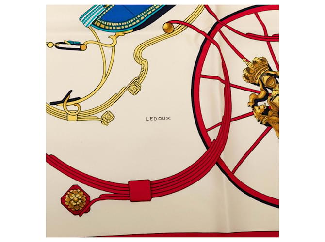 Hermès Sciarpa Hermes Carre 90 Springs Bianco Multicolore - vista 5