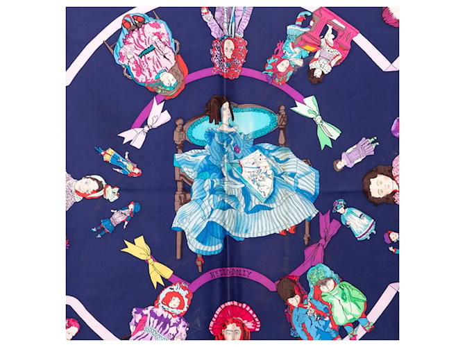 Sciarpa Carré 90 HELLO DOLLY Hermès Multicolore Porpora - vista 3