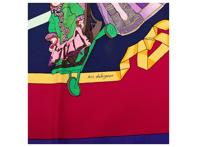 Sciarpa Carré 90 HELLO DOLLY Hermès Multicolore Porpora - vista 5