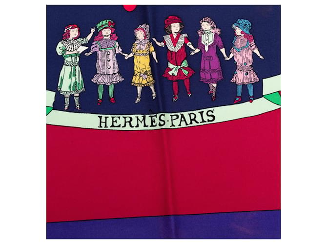Sciarpa Carré 90 HELLO DOLLY Hermès Multicolore Porpora - vista 8