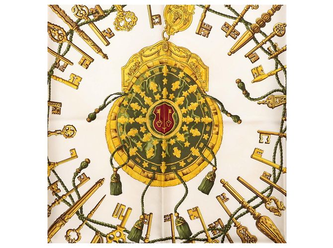 Hermès Hermes Carre 90 Les Cles Key Scarf Rosso Crudo - vista 2