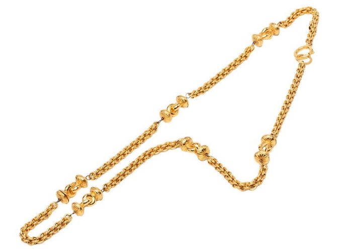 Collana a catena Chanel Vintage placcata oro D'oro - vista 2