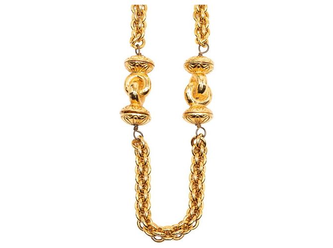 Collana a catena Chanel Vintage placcata oro D'oro - vista 4