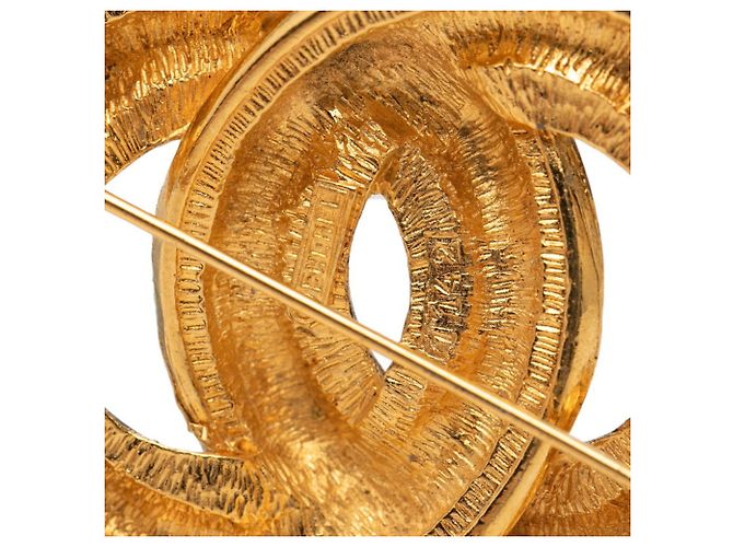 Spilla Vintage Chanel Coco Mark D'oro - vista 3