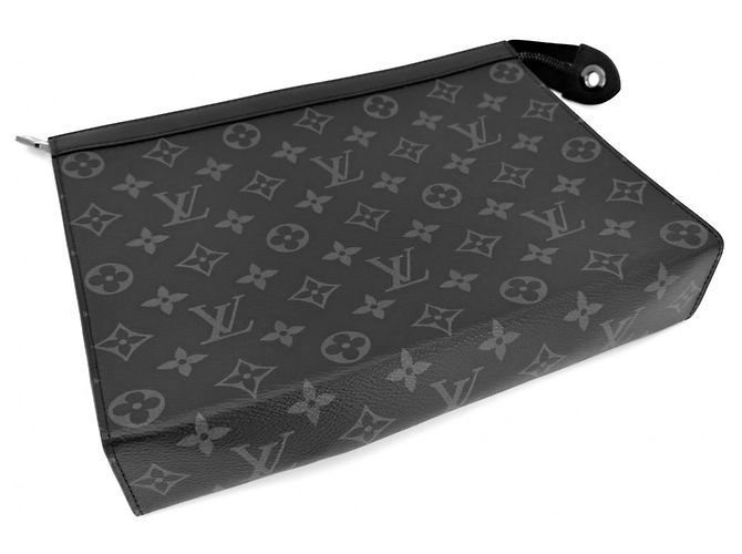 Pochette Voyage MM Monogram Eclipse da uomo Louis Vuitton Nero - vista 3