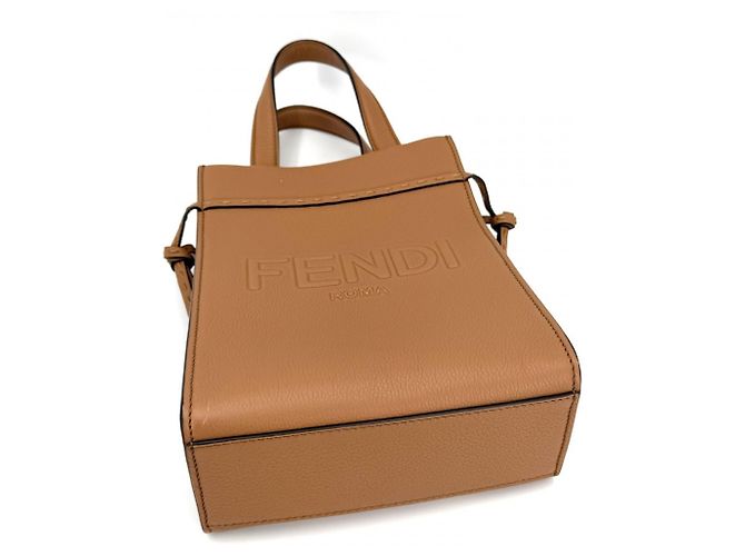 Borsa Fendi Go-To Shopper Small Marrone - vista 3