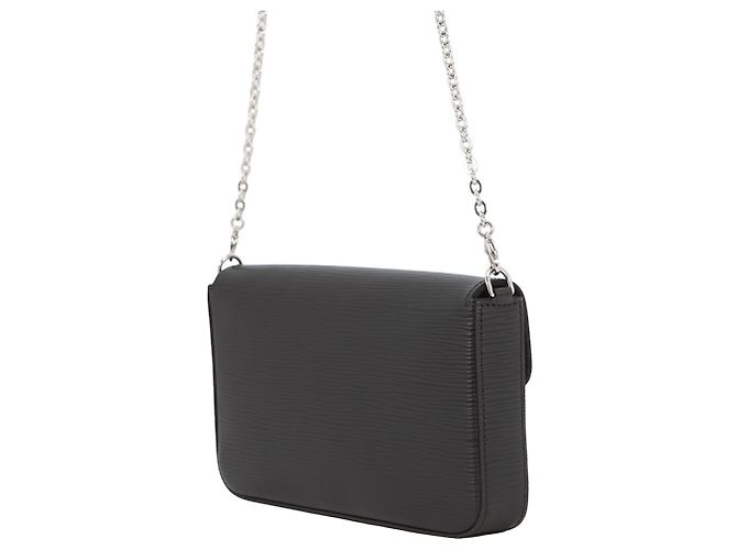 Pochette portafoglio con catena in pelle Epi Louis Vuitton Nero - vista 2