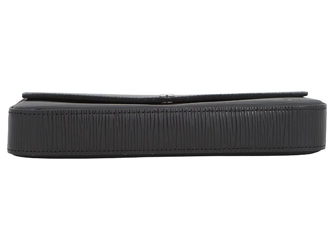 Pochette portafoglio con catena in pelle Epi Louis Vuitton Nero - vista 3