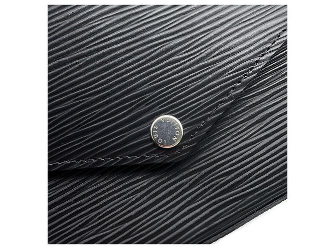 Pochette portafoglio con catena in pelle Epi Louis Vuitton Nero - vista 7