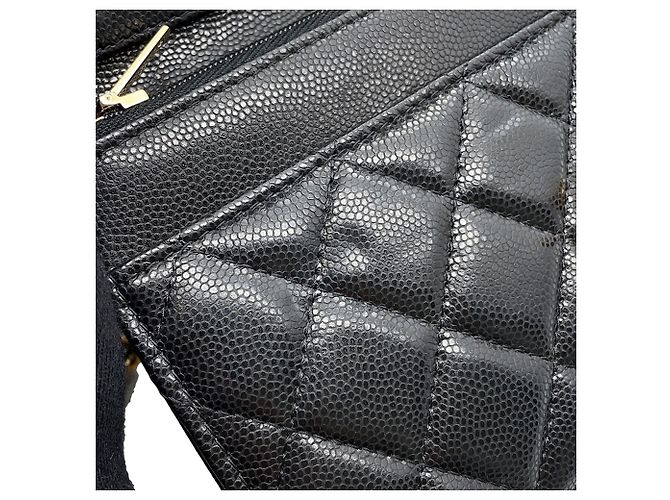 Portafoglio con catena in pelle di vitello martellata nera Chanel Nero - vista 11