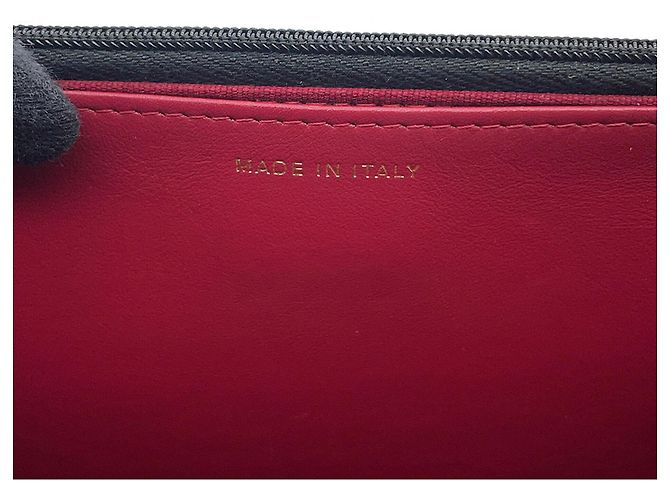 Portafoglio con catena in pelle di vitello martellata nera Chanel Nero - vista 16