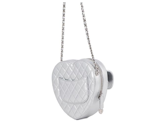 Borsa a tracolla con catena Chanel Argento - vista 2