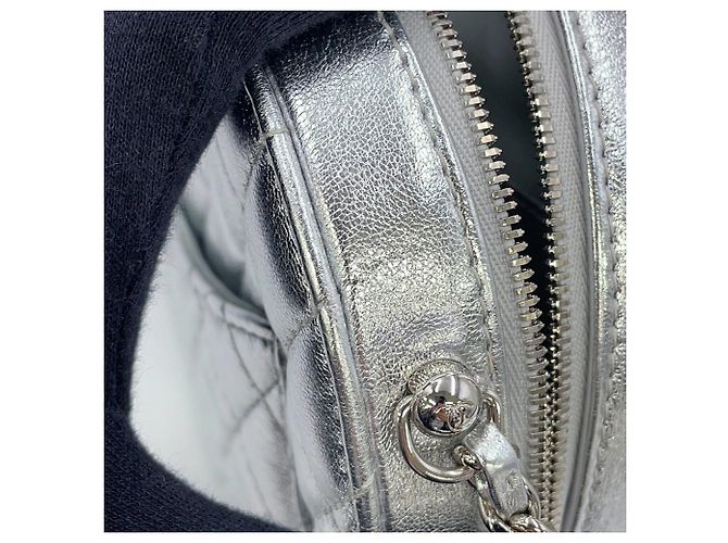 Borsa a tracolla con catena Chanel Argento - vista 9