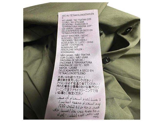 Vestido camisa midi com cinto e bolso de aba em algodão oliva Alexander Mcqueen Verde Verde oliva - vista 9