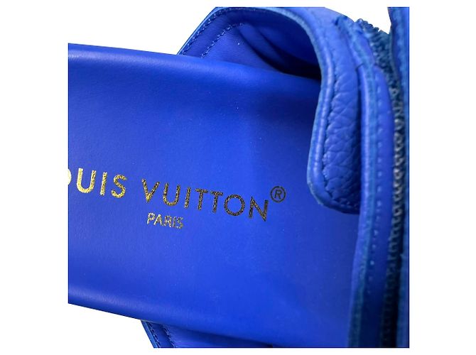 Mule Louis Vuitton LV Sunset Comfort in pelle blu - vista 10