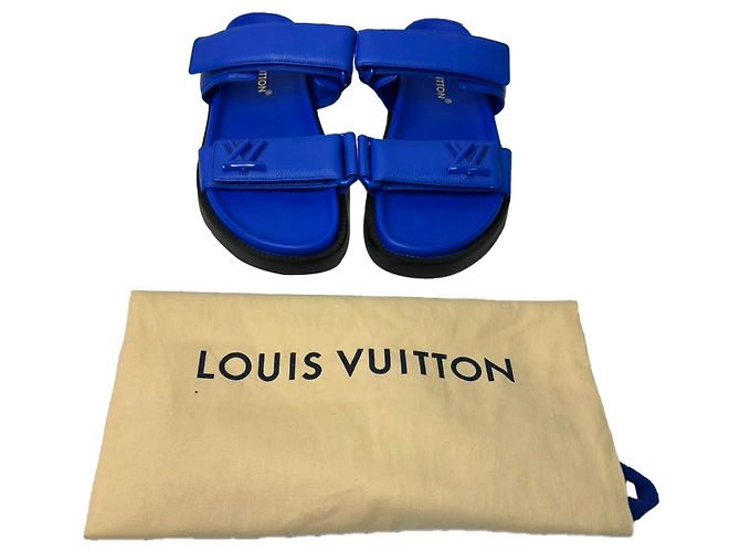 Mule Louis Vuitton LV Sunset Comfort in pelle blu - vista 12
