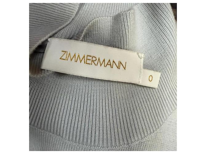 Zimmermann Strickpullover mit Rollkragen aus grauer Merinowolle - Ansicht 4