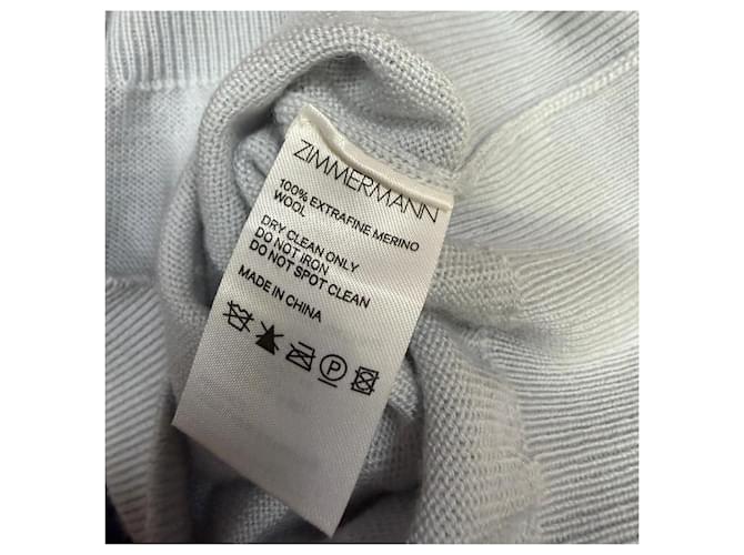 Zimmermann Strickpullover mit Rollkragen aus grauer Merinowolle - Ansicht 5