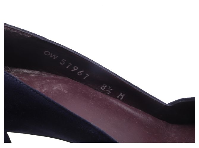 Décolleté con punta aperta Stuart Weitzman in scamosciato blu navy - vista 8