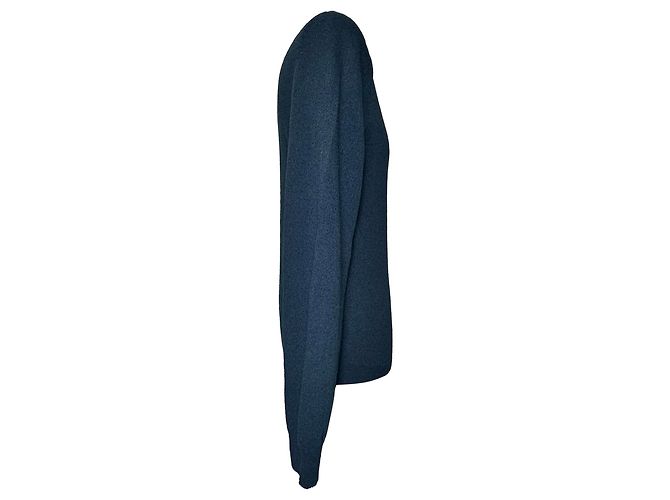 Pull Loewe Anagram en coton bleu marine - vue 2