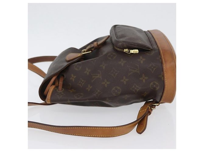 Louis Vuitton Vintage Montsouris Monogram Canvas MM Marron - vue 3
