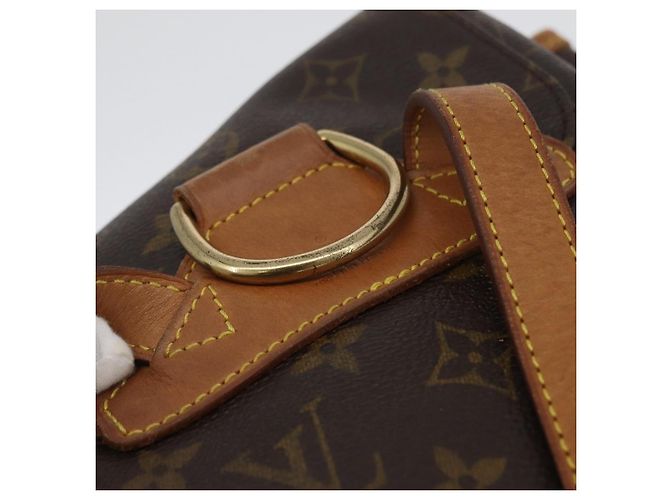 Louis Vuitton Vintage Montsouris Monogram Canvas MM Marron - vue 5