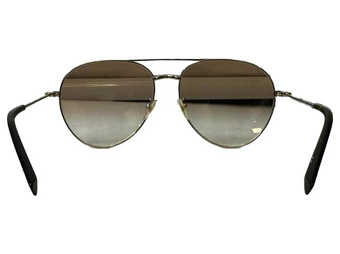 Occhiali da sole Aviator Givenchy in metallo marrone Rosso - vista 3