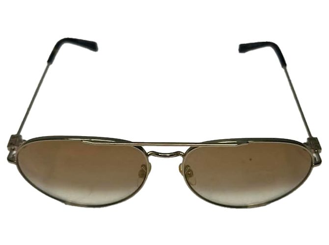 Occhiali da sole Aviator Givenchy in metallo marrone Rosso - vista 4