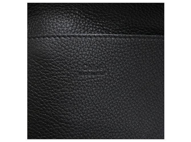Borsa Tote Woody Large in pelle nera Chloé Nero - vue 6